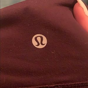 maroon lulu lemon leggings size 4